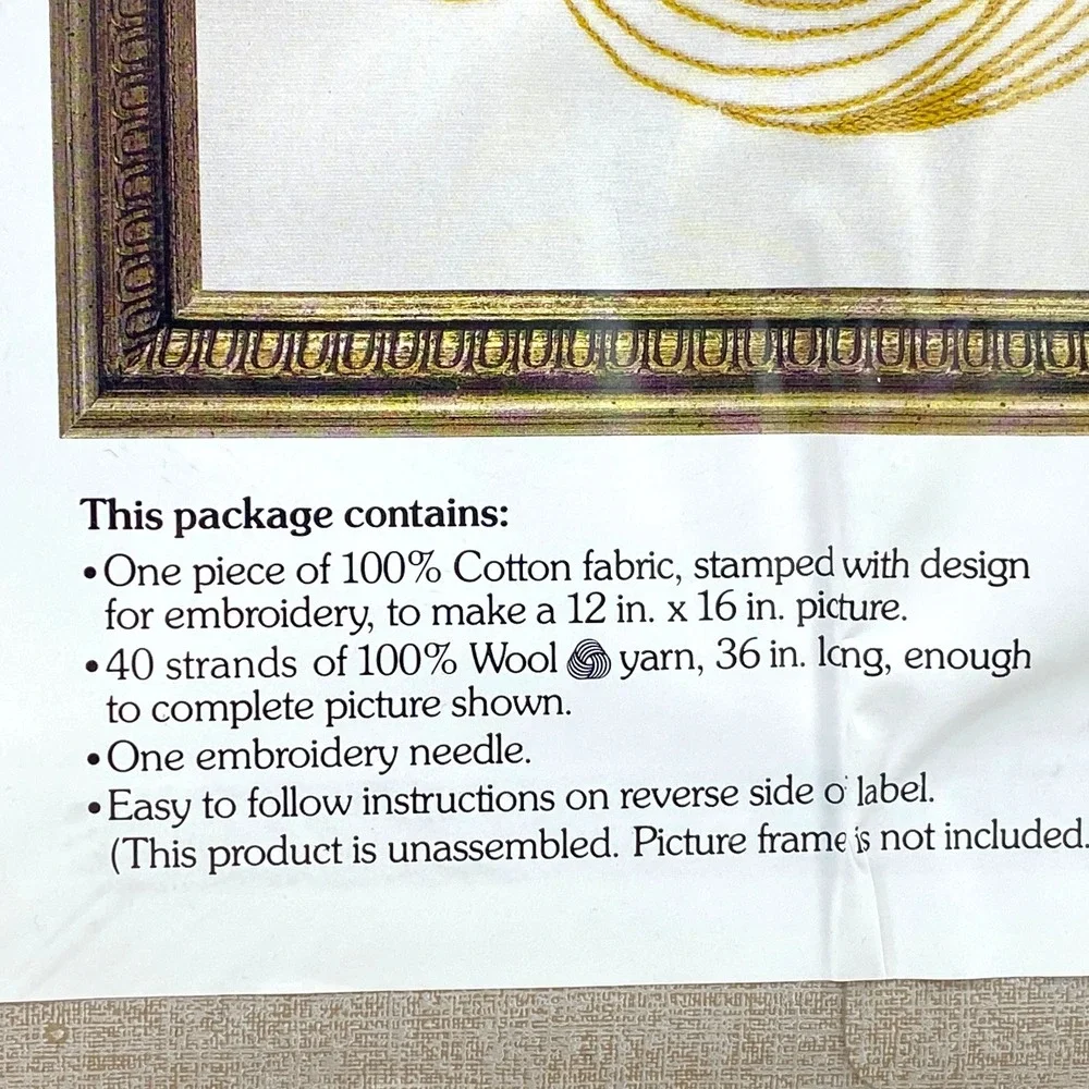 WonderArt Mother Child Christmas Stitchery Kit Sealed Embroidery 12x16 1970s